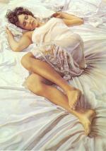 水粉大师Steve Hanks 352-When Her Blue Eyes Close